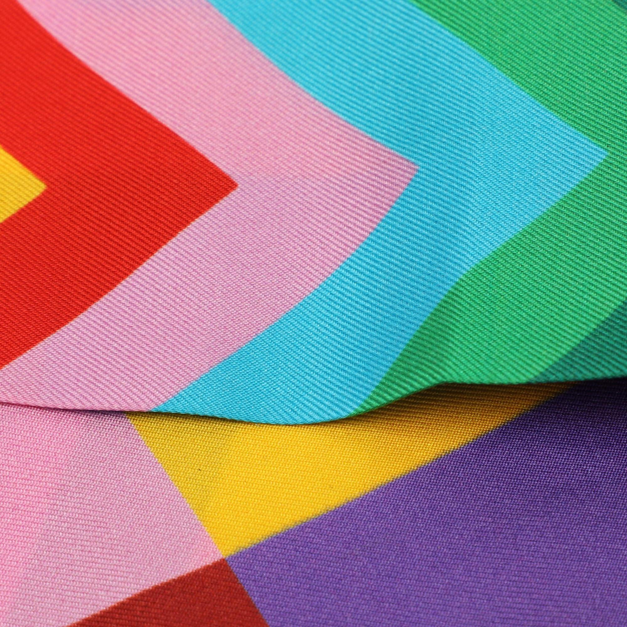 Brown Valentino Multicolor Chevron Printed Silk Bandeau