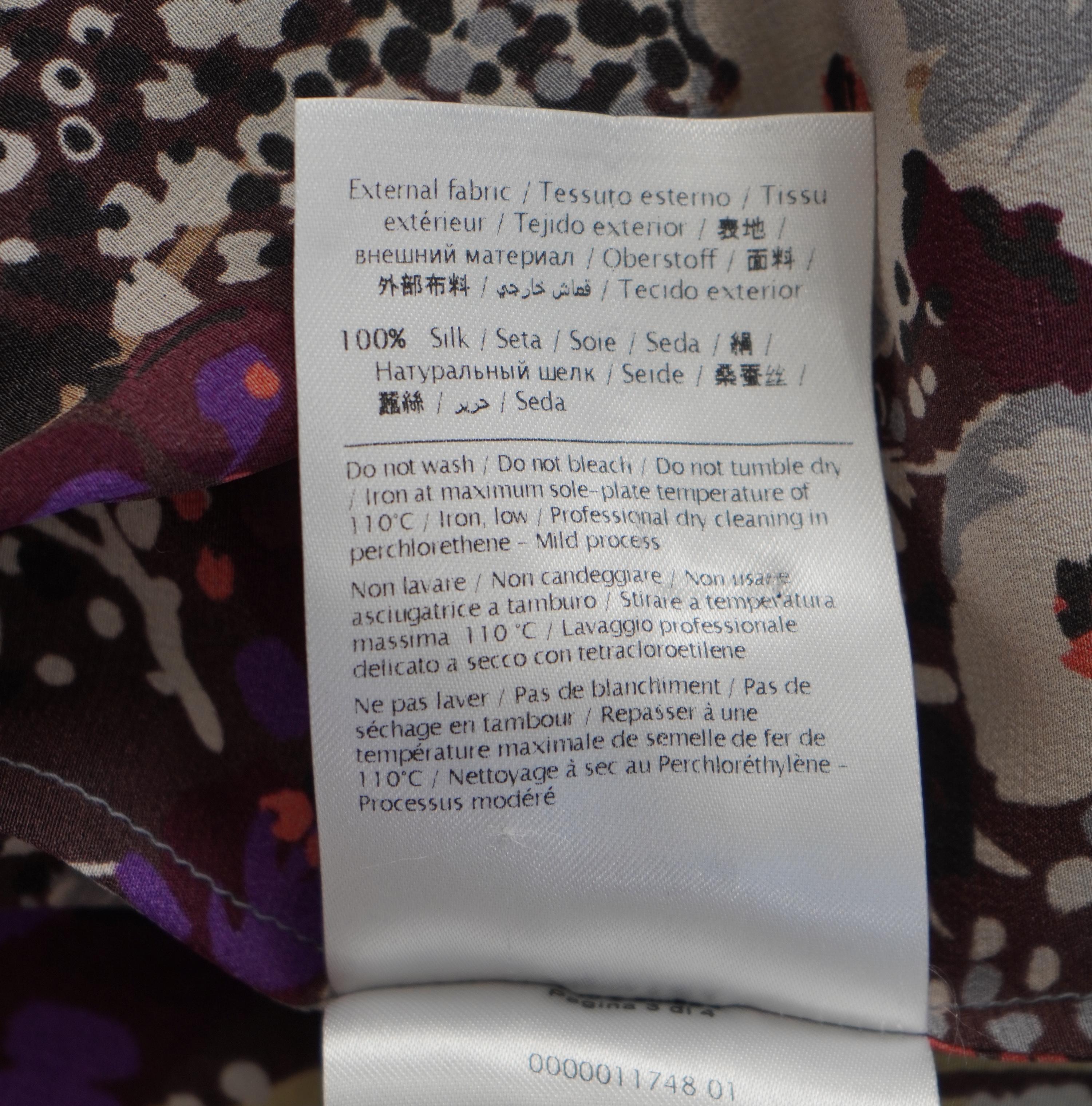 Valentino Multicolor Floral Landscape Silk Cape Mini Dress For Sale 5