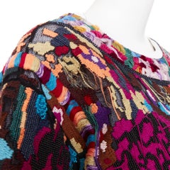 VALENTINO multicolor layered tapestry embroidered tulle blouse top S