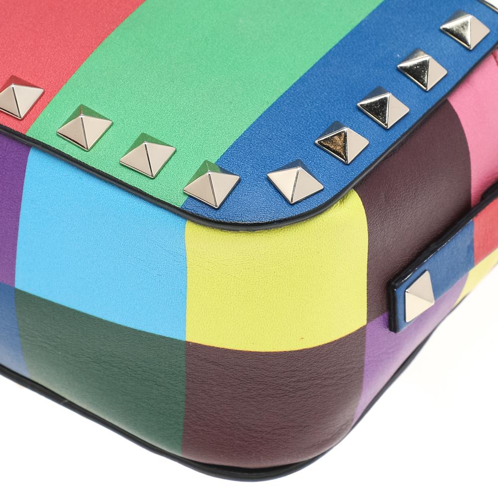Valentino Multicolor Leather 1973 Rainbow Rockstud Crossbody Bag 1