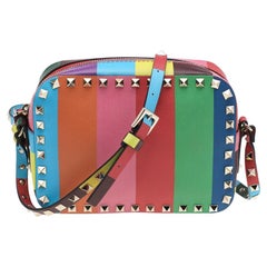 Valentino Multicolor Leather 1973 Rainbow Rockstud Crossbody Bag