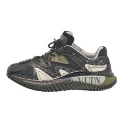 Valentino Multicolor Leather and Neoprene Wade Runner Lace Up Sneakers Size 39