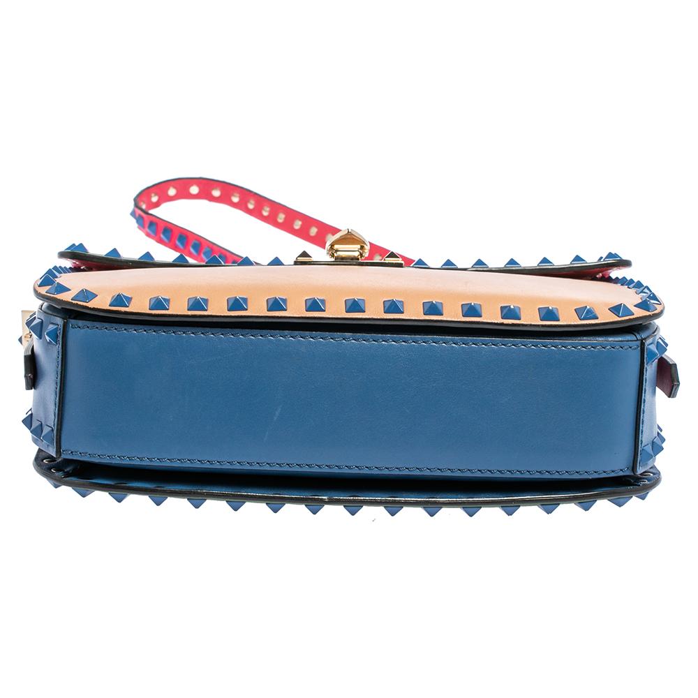 Valentino Multicolor Leather Medium Rockstud Flap Shoulder Bag 5