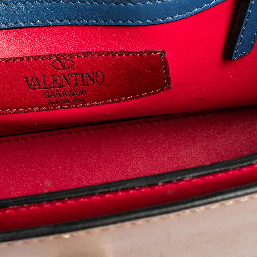 Women's Valentino Multicolor Leather Medium Rockstud Flap Shoulder Bag