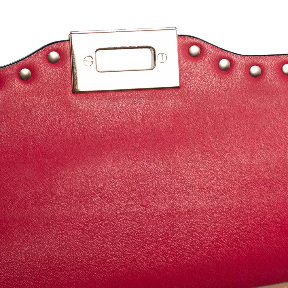 Valentino Multicolor Leather Medium Rockstud Flap Shoulder Bag 4