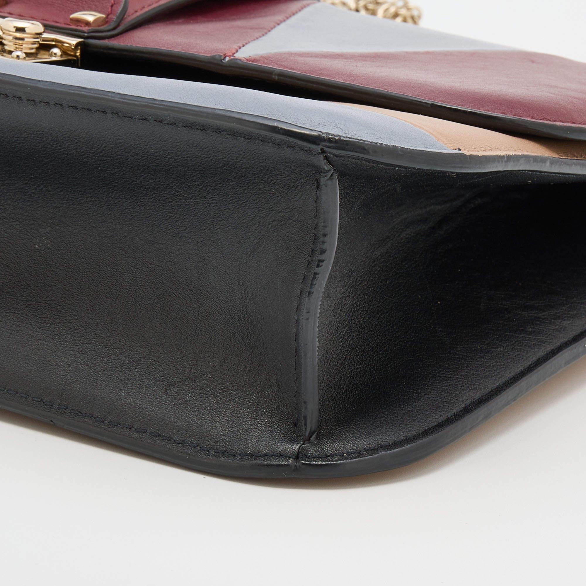 Valentino Multicolor Leather Medium Rockstud Glam Lock Flap Bag 4