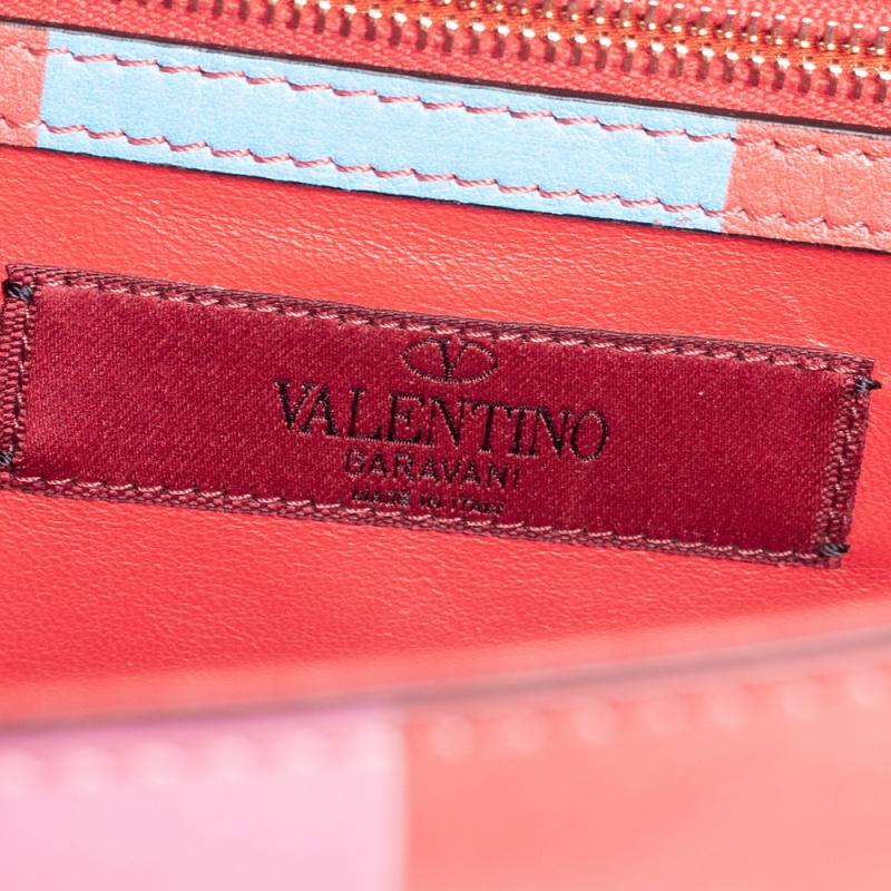 Valentino Multicolor Leather Medium Rockstud Glam Lock Flap Bag 1