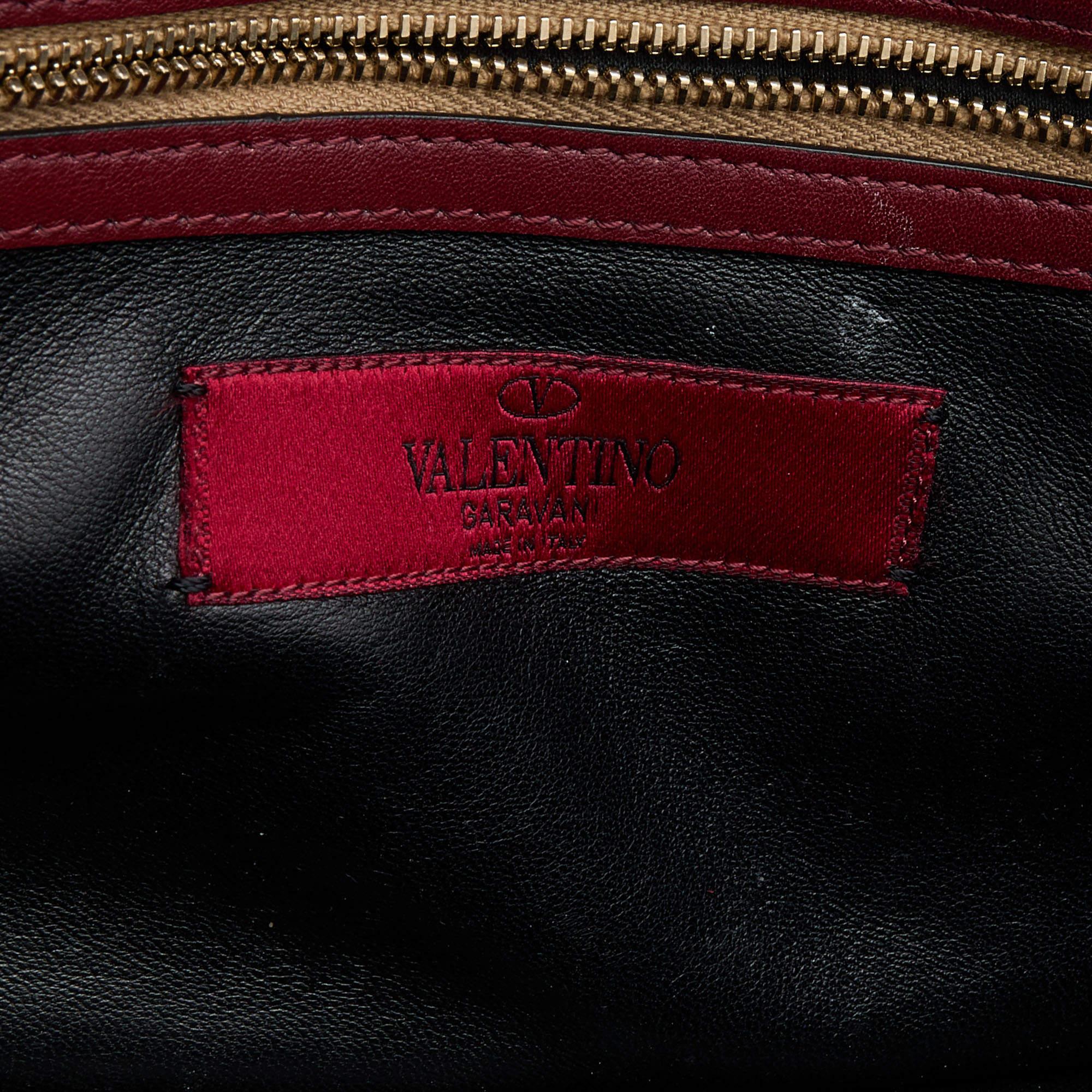 Valentino Multicolor Leather Medium Rockstud Glam Lock Flap Bag 6