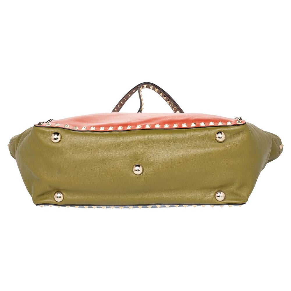 Donna Valentino Tote media Rockstud in pelle multicolore