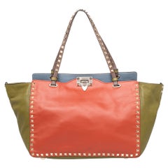 Valentino Multicolor Leather Medium Rockstud Tote