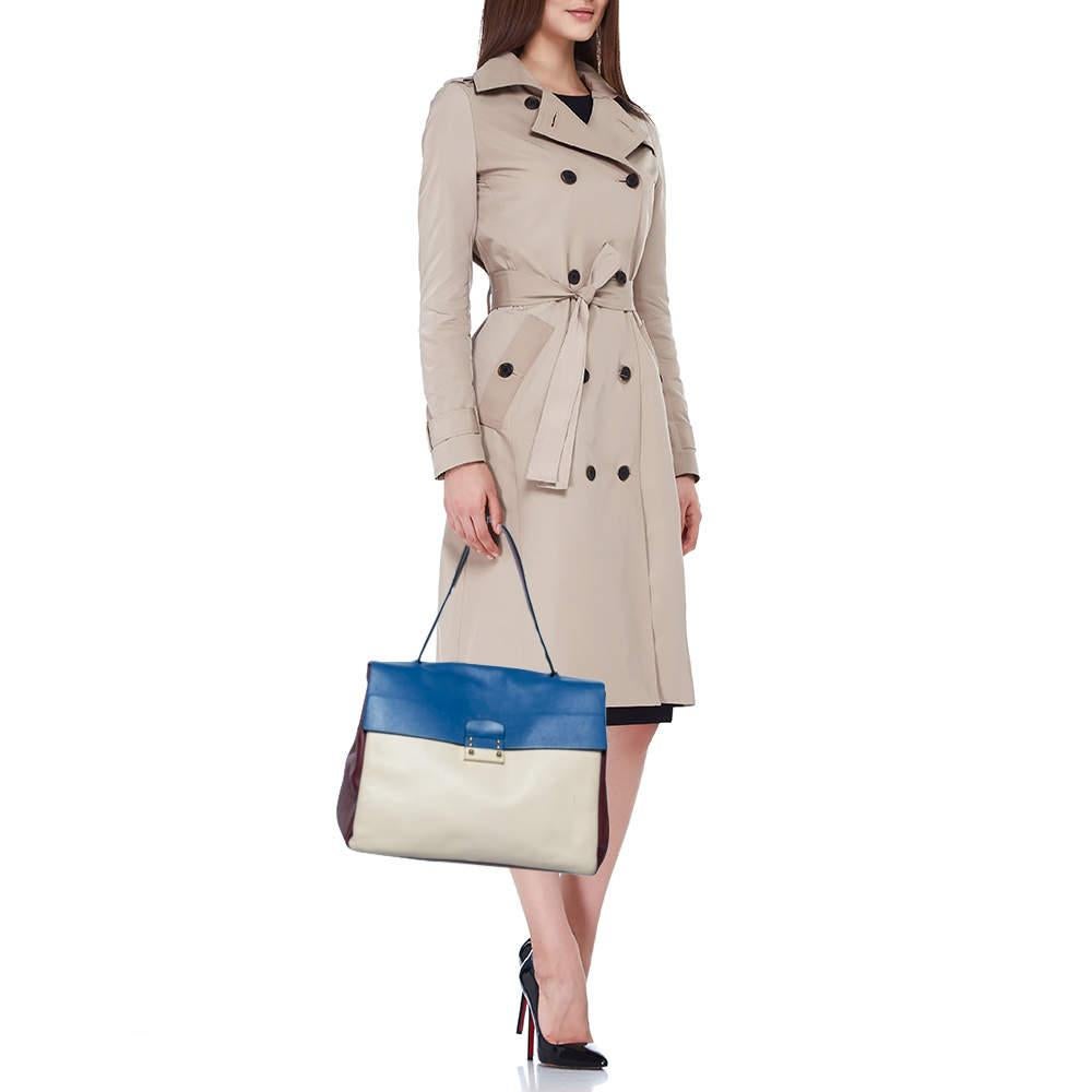 Gray Valentino Multicolor Leather Mime Top Handle Bag