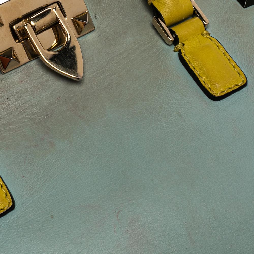Valentino Multicolor Leather Mini Rockstud Trapeze Tote 5