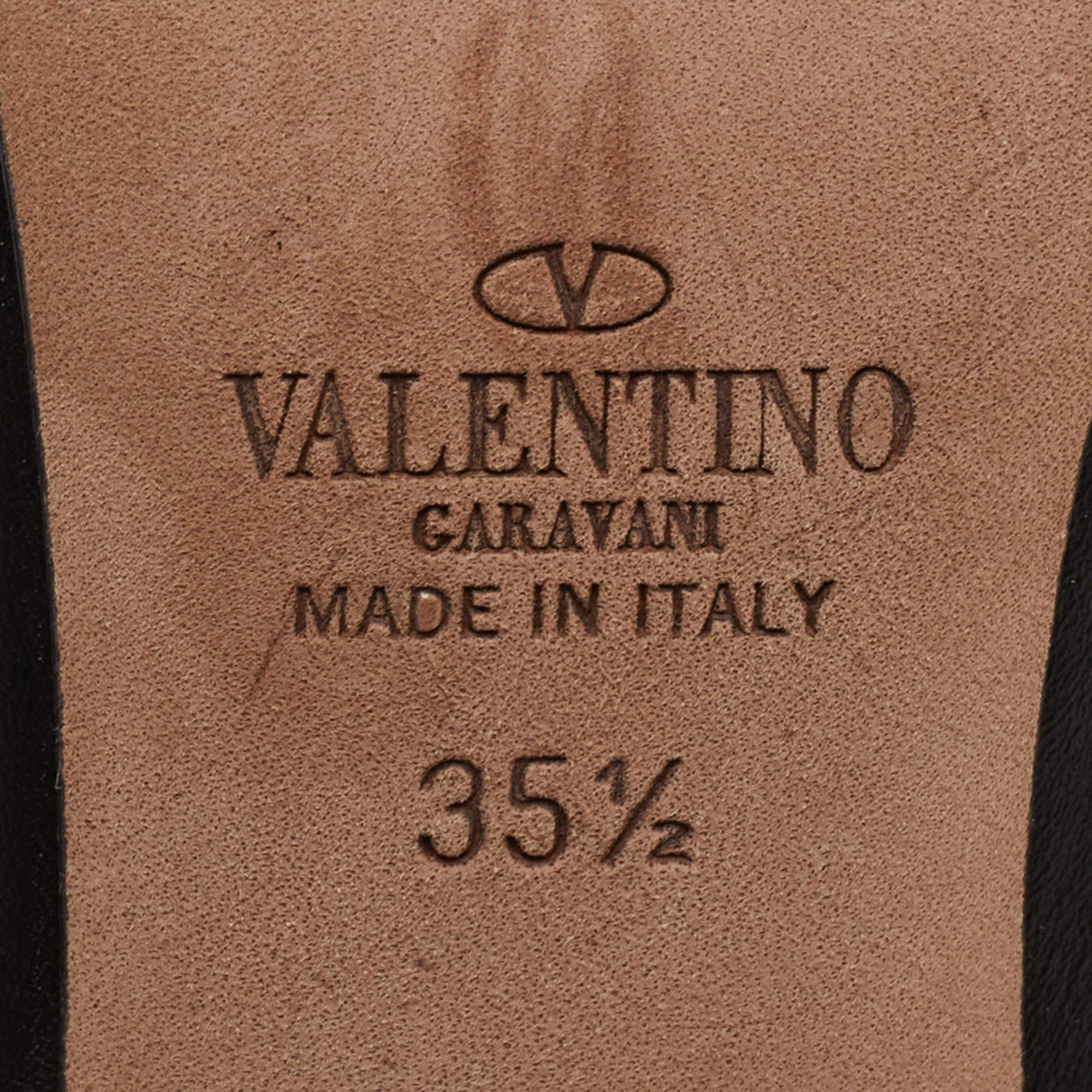 Valentino Multicolor Leather Rockstud Ankle Strap Pumps 3