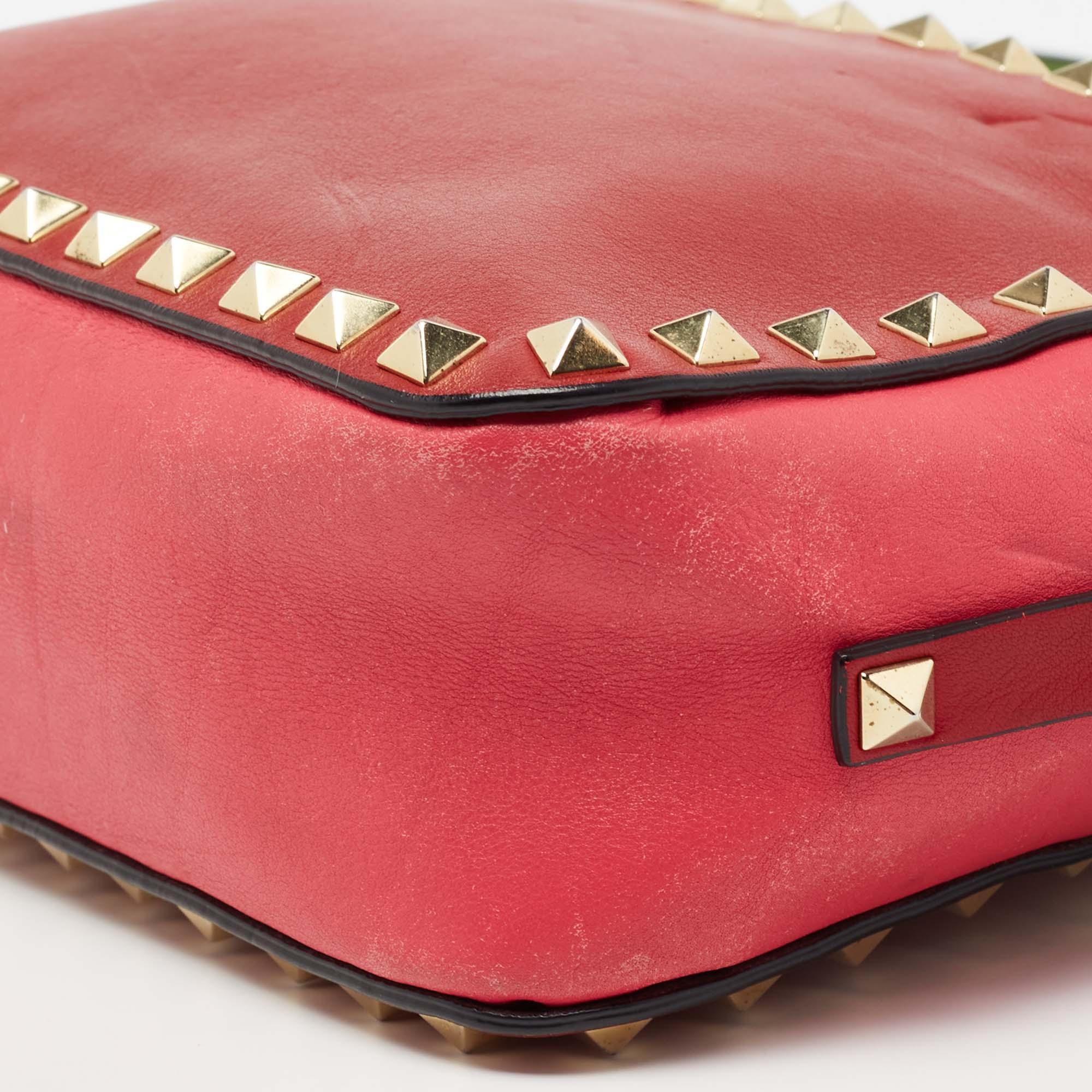 Women's Valentino Multicolor Leather Rockstud Camera Crossbody Bag