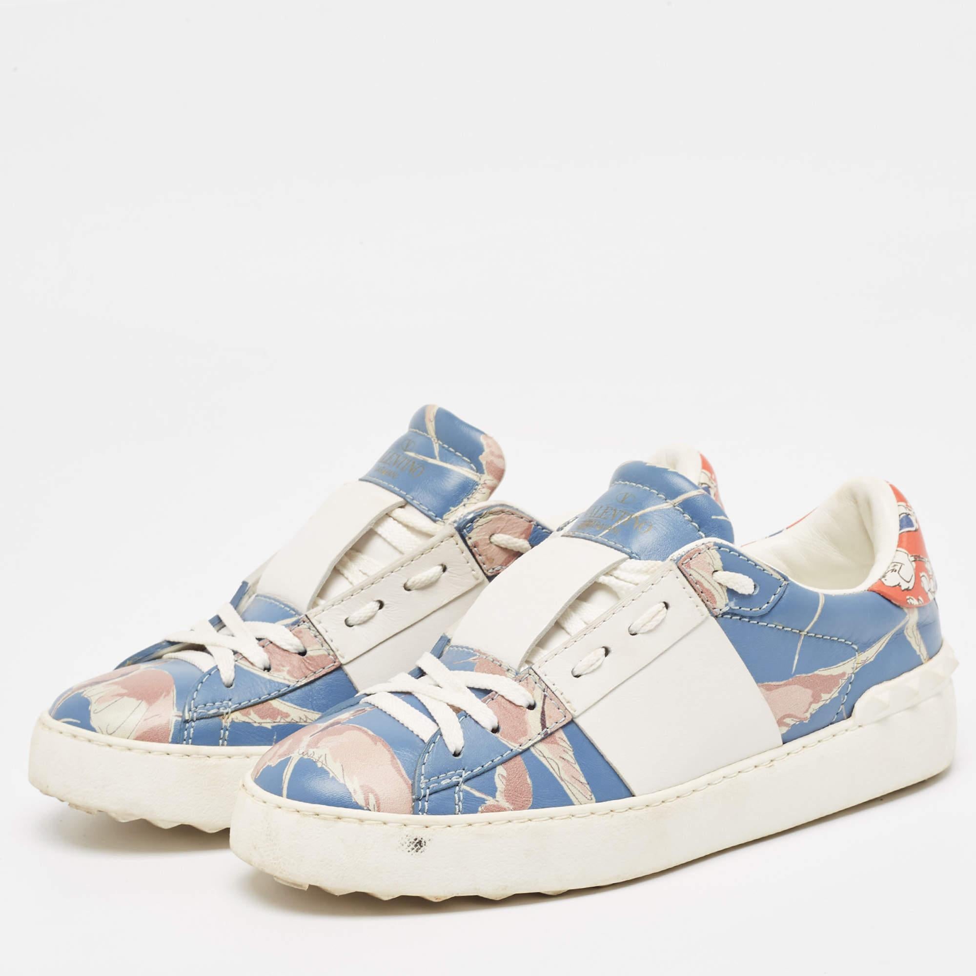 Coming in a classic silhouette these designer sneakers are a seamless combination of luxury comfort and style. These sneakers are finished with signature details and comfortable insoles.