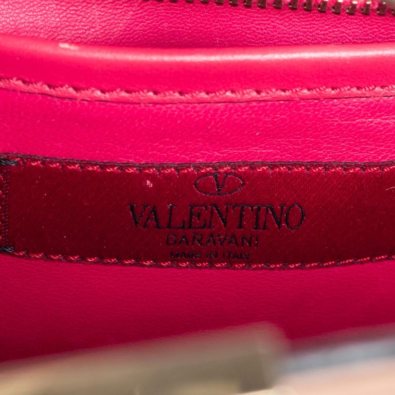 Valentino Rockstud Multicolor Calfskin Leather Trapeze Tote Bag - Small