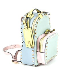 VALENTINO multicolor leather WATERCOLOR ROCKSTUD BACKPACK MINI Bag