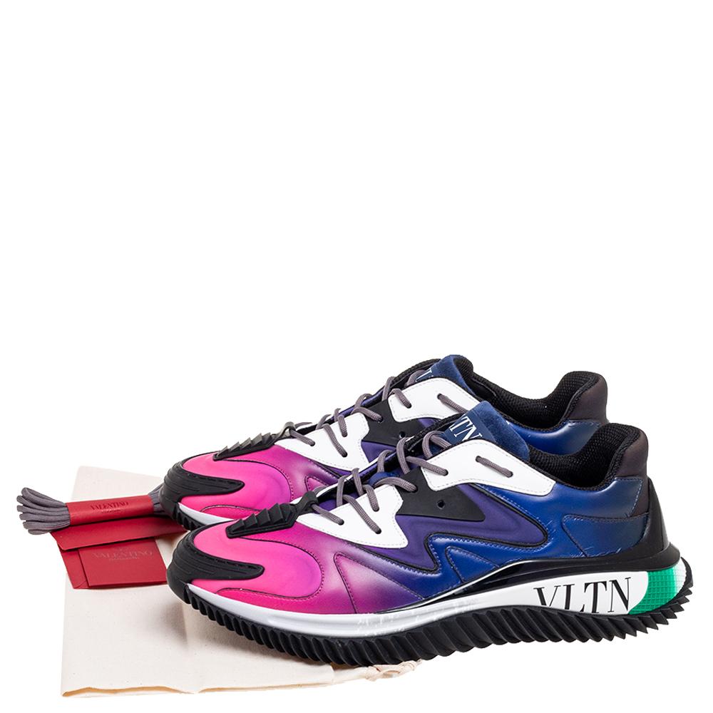 Valentino Multicolor Neoprene and Leather Wade Runner Sneakers Size 40 3