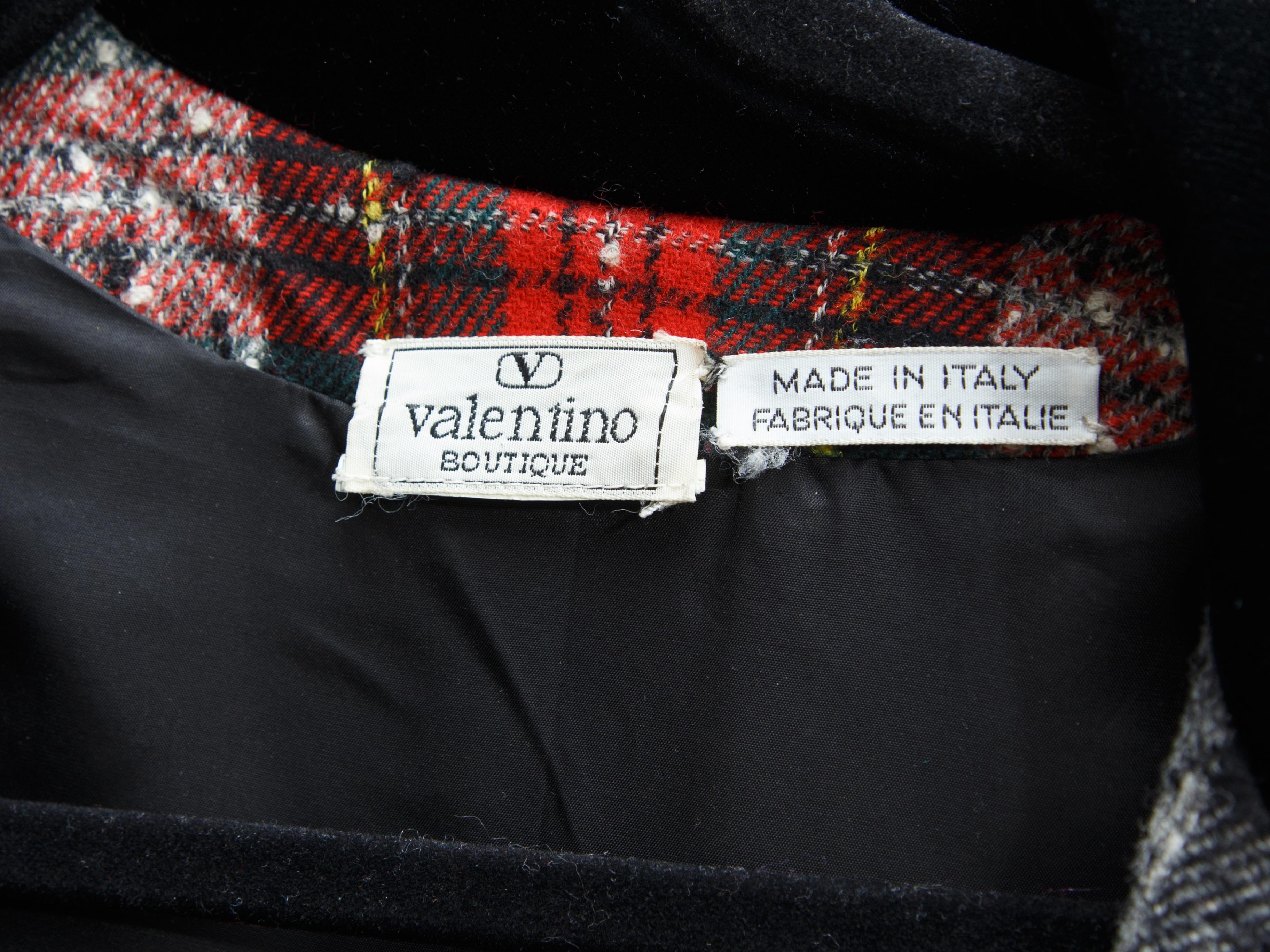 Valentino Multicolor Plaid Tweed Blazer 1
