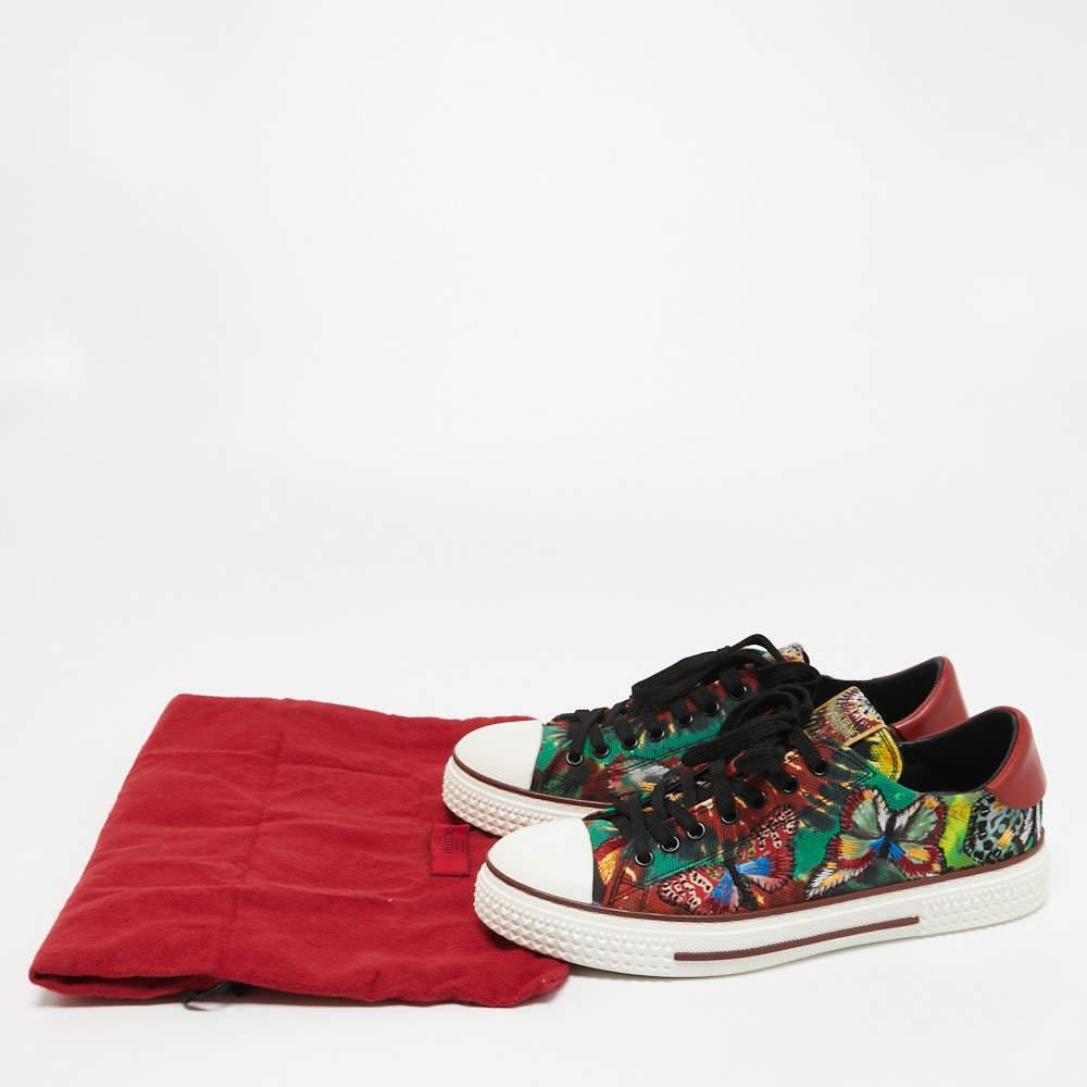 Valentino Multicolor Printed Canvas Butterfly Sneakers Size 40 5