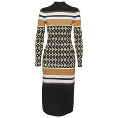 Valentino Multicolor Printed Jersey Foulard Archive Midi Dress S