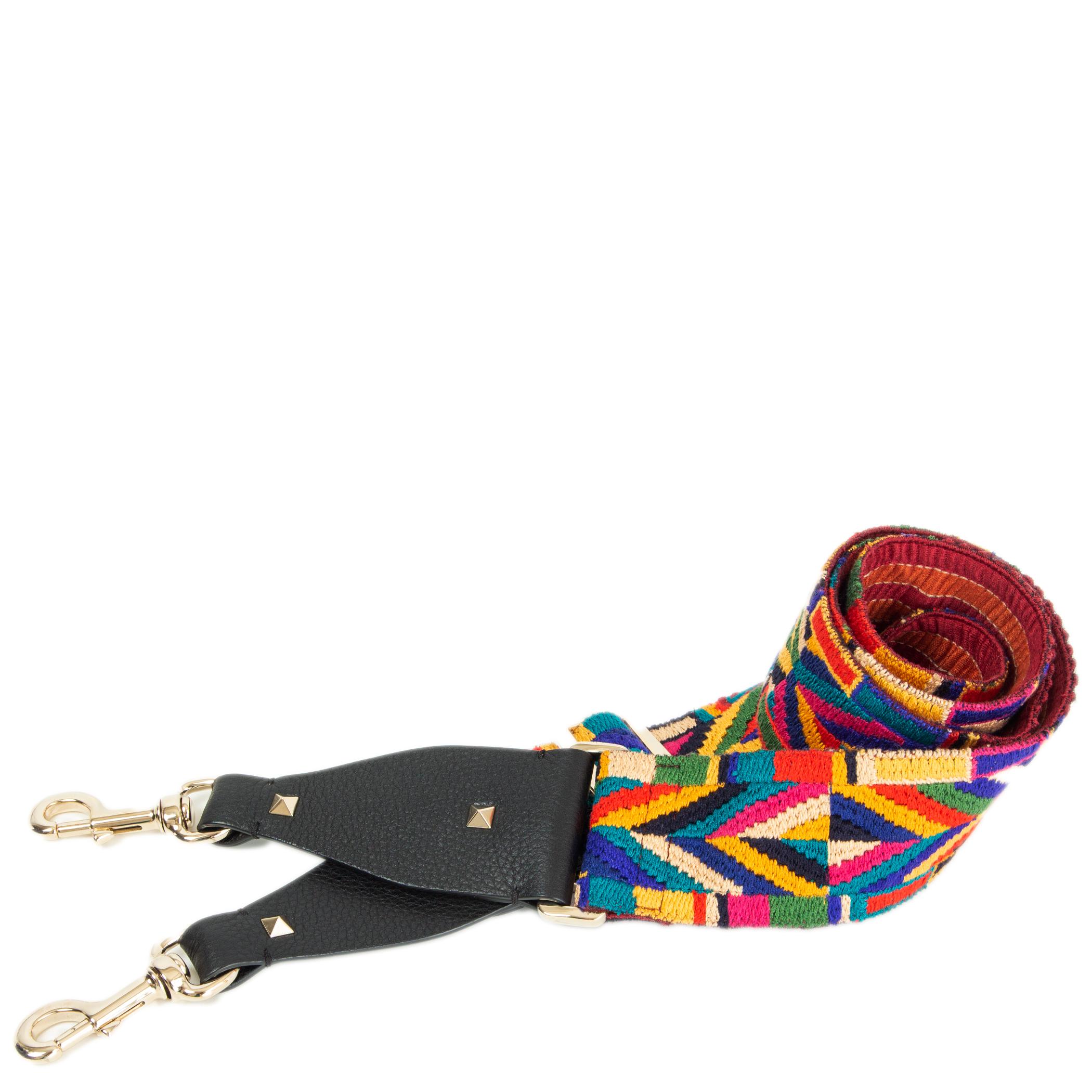 VALENTINO multicolor ROCKSTUD NATIVE COUTURE 1975 GUITAR Bag Strap For Sale  at 1stDibs | valentino bag strap sale, valentino bag strap black, valentino  bag strap replacement