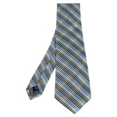 Valentino Multicolor Striped Jacquard Silk Tie