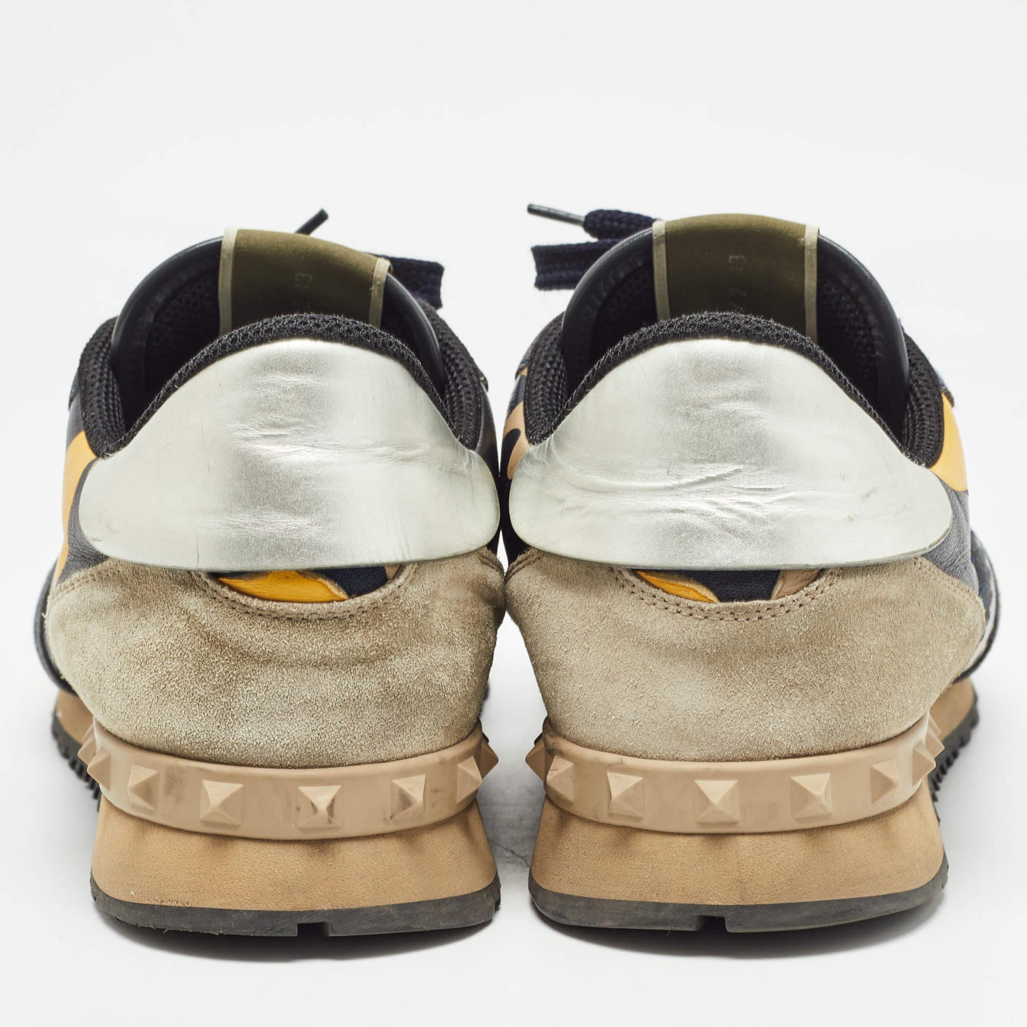 Valentino Baskets multicolores en daim et cuir à lacets Taille 43 Pour hommes en vente