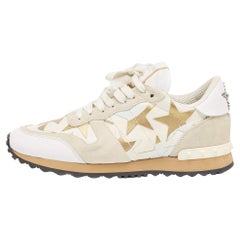 Baskets Rockrunner Valentino en daim et cuir multicolore, taille 38,5