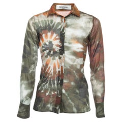Valentino Multicolor Tie-Dye Print Cotton Buttoned Full Sleeve Shirt S
