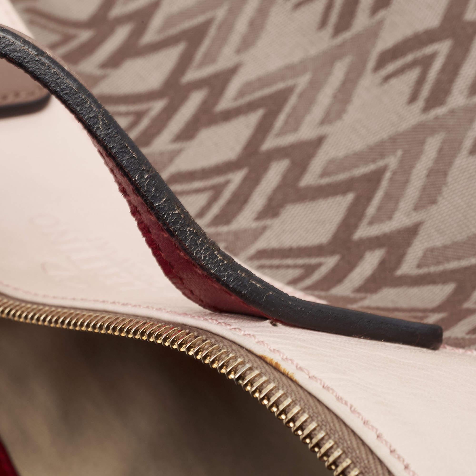 Valentino Multicolor V Print Canvas and Leather Shopper Tote 2