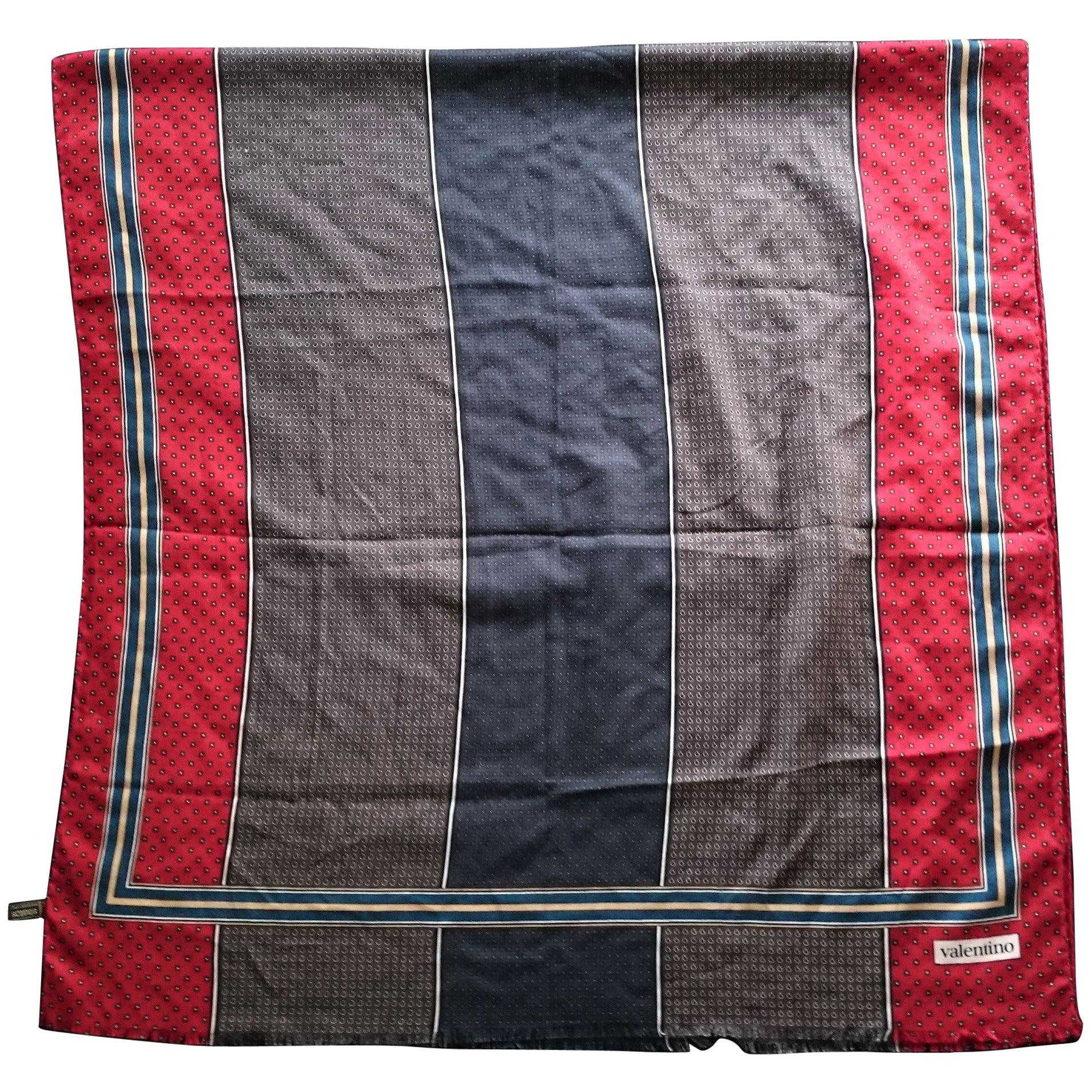 Valentino Multicolor Wool and Silk Scarf For Sale