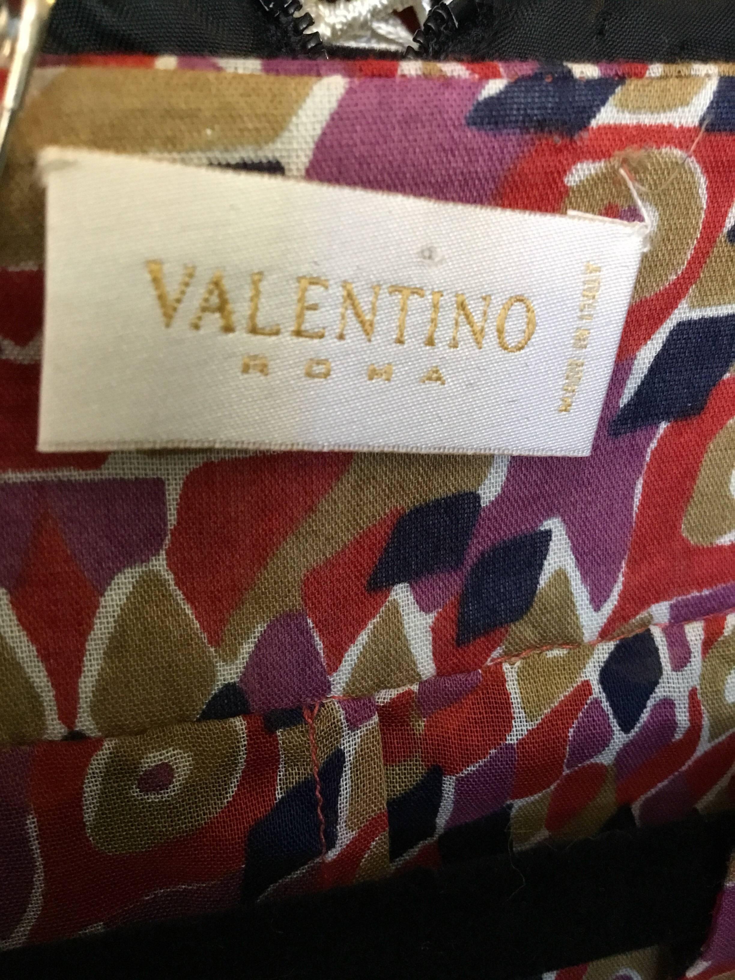 Valentino Multicolored Print Caftan Dress In Excellent Condition In Carmel, CA