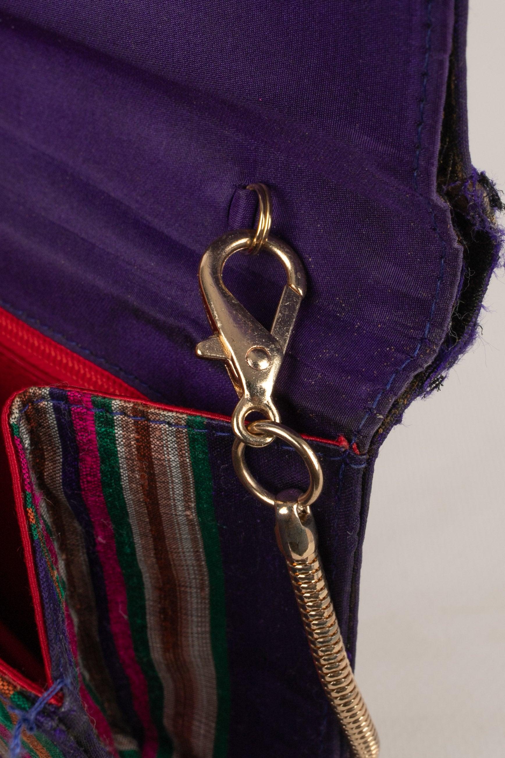 Valentino Multicolored Wild Silk Handbag For Sale 4