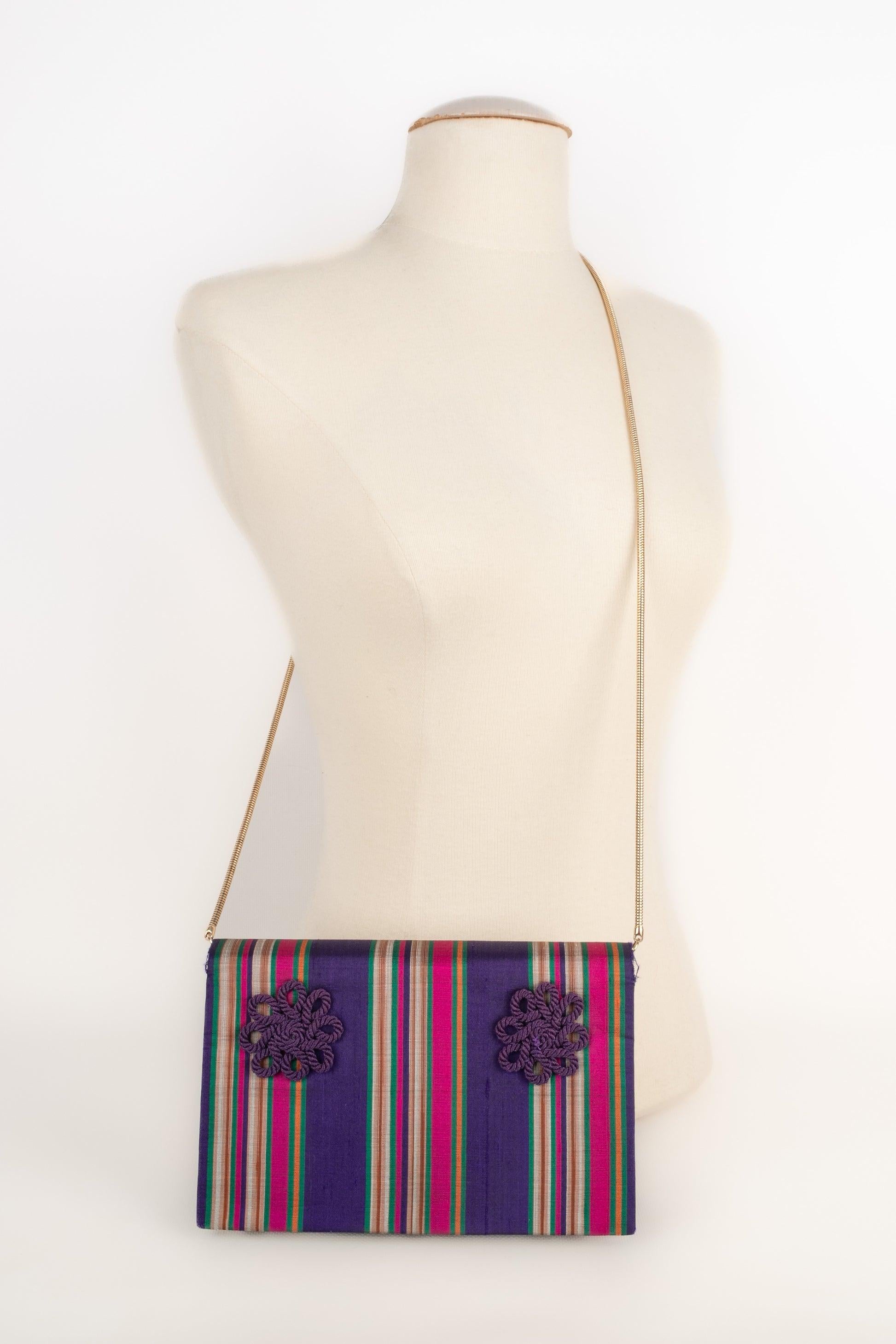 Valentino Multicolored Wild Silk Handbag For Sale 7