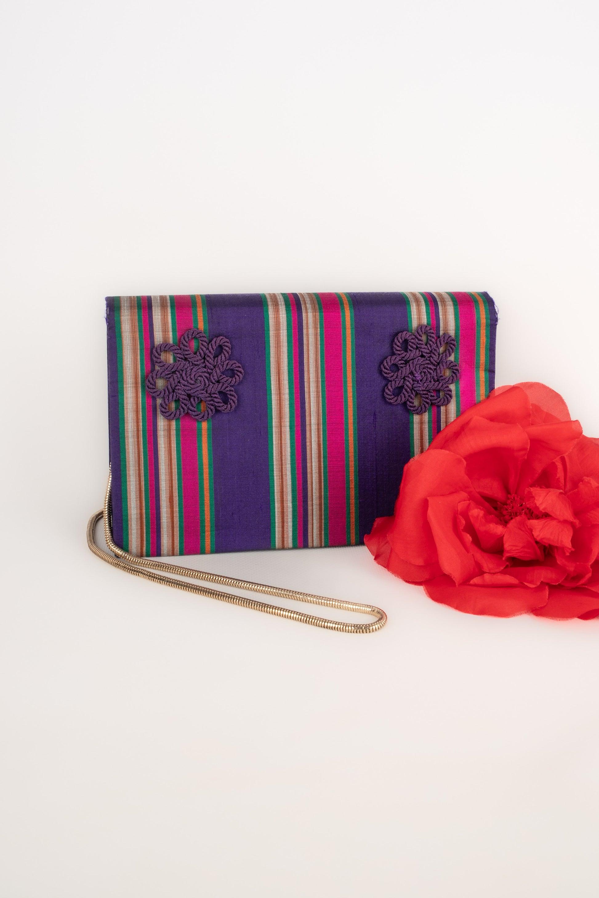 Valentino Multicolored Wild Silk Handbag For Sale 8