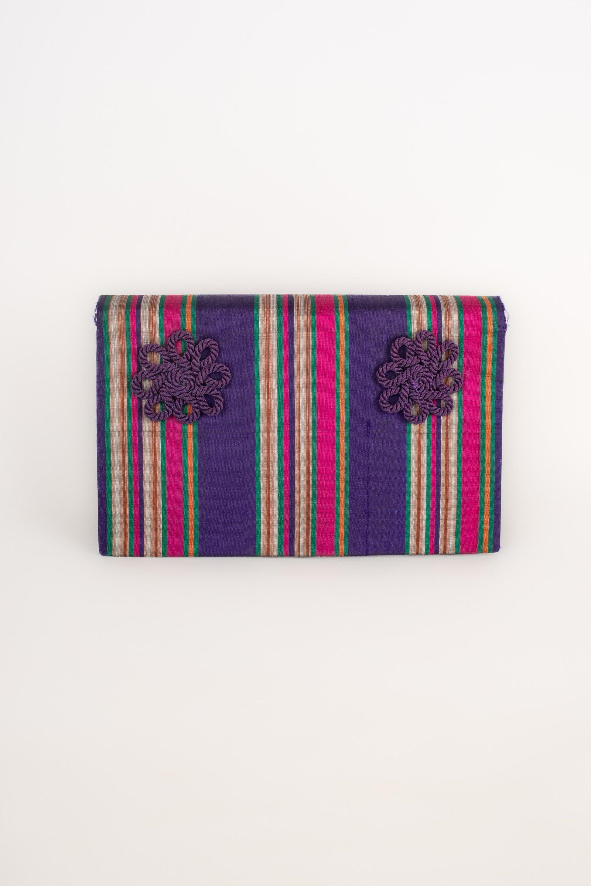 Valentino Multicolored Wild Silk Handbag For Sale