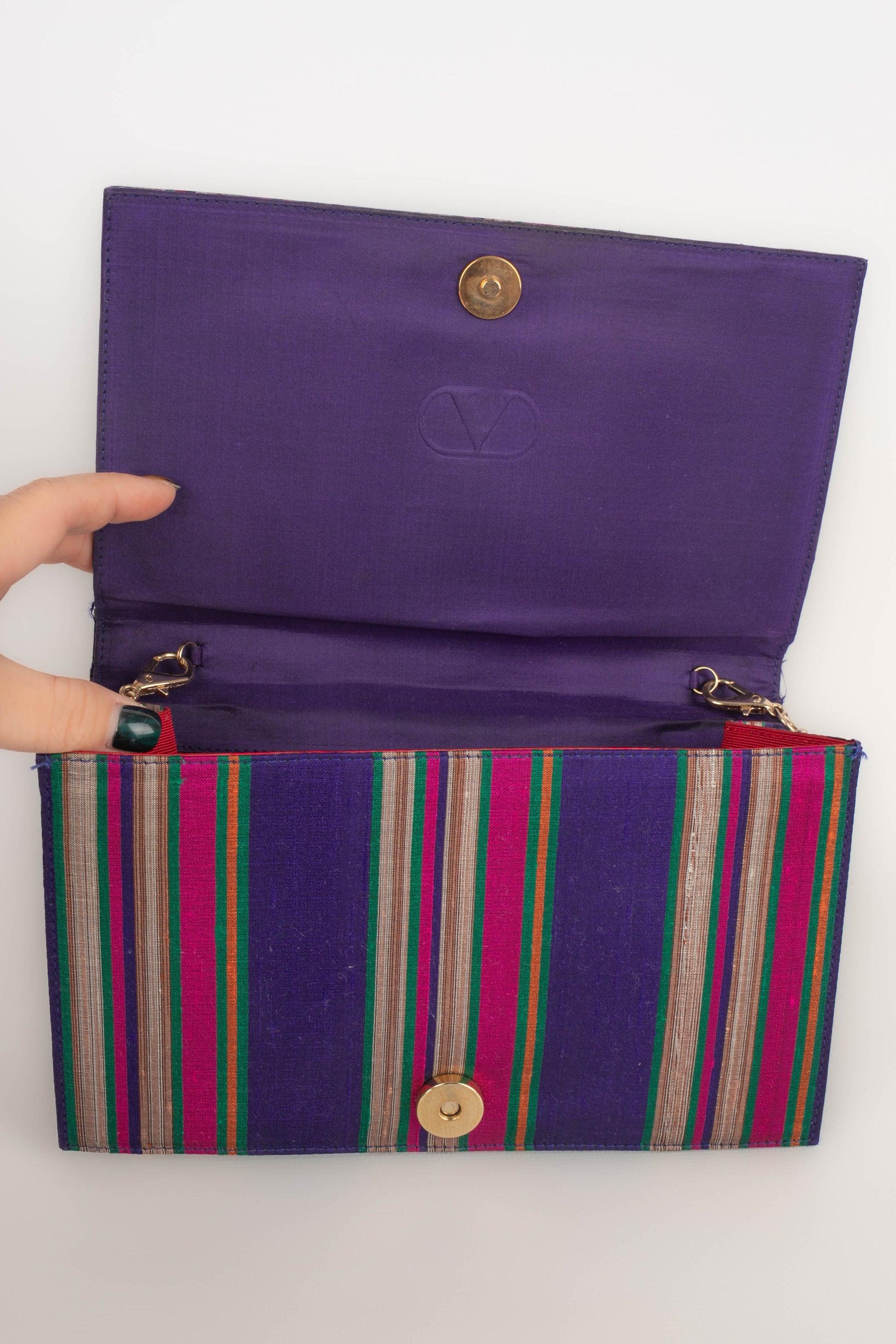 Valentino Multicolored Wild Silk Handbag For Sale 3