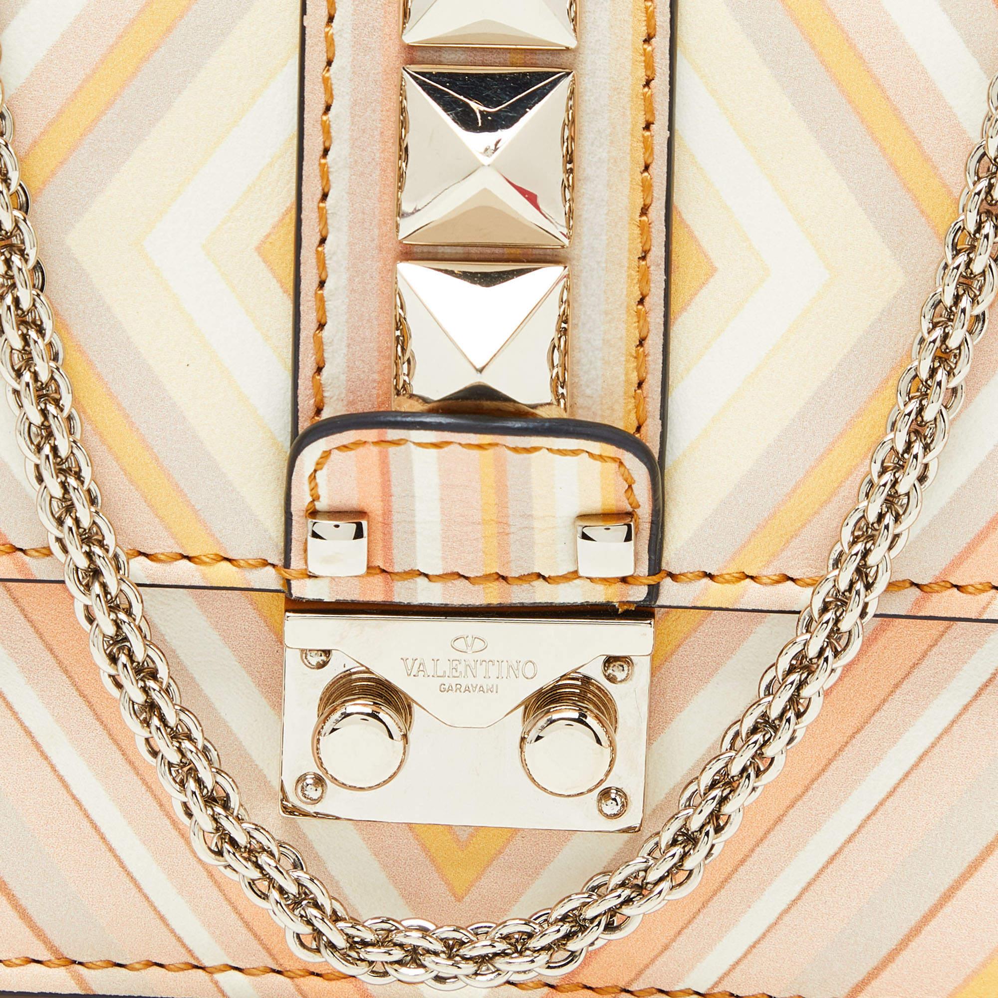 Valentino Multicolour Leather Mini Glam Lock Shoulder Bag 5