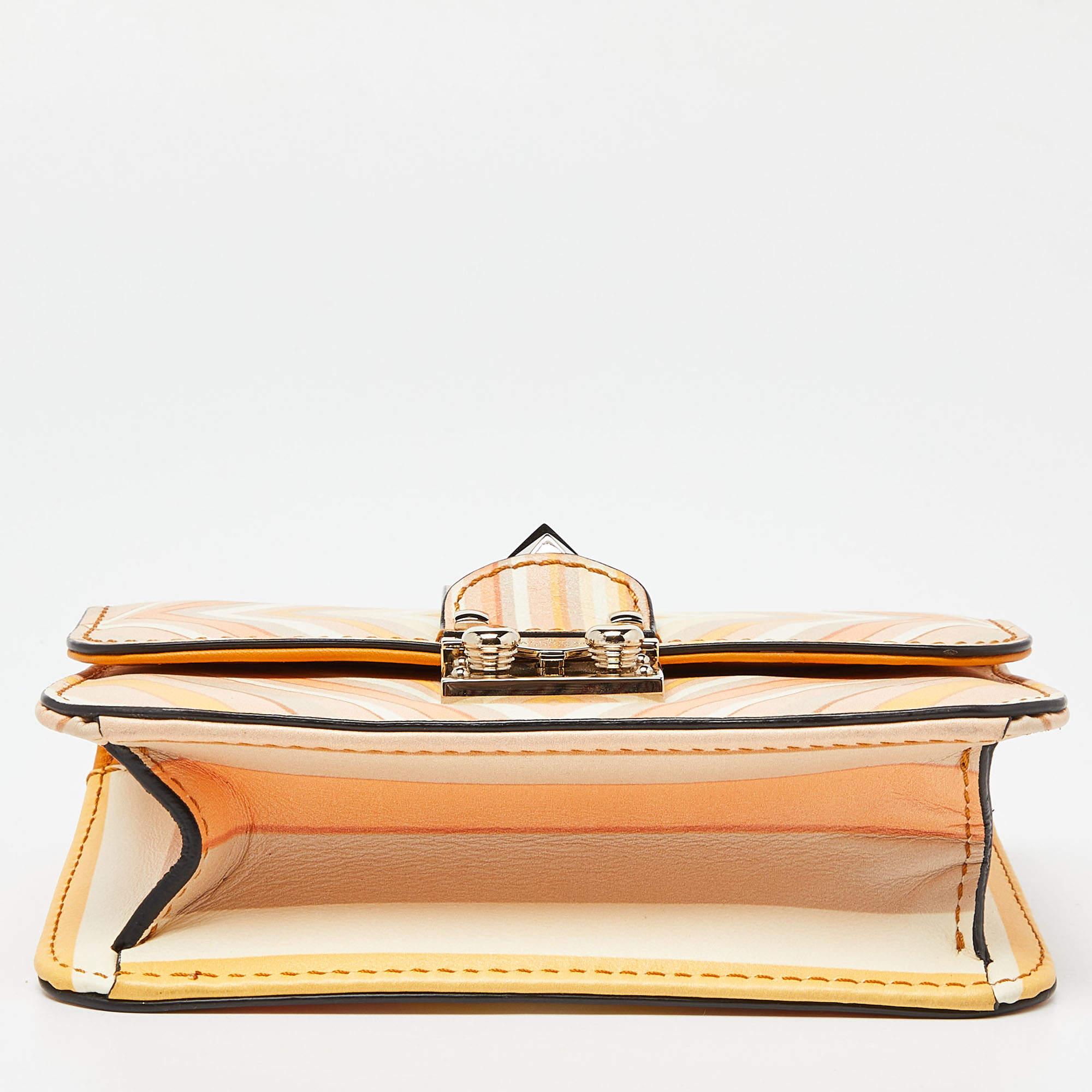 Women's Valentino Multicolour Leather Mini Glam Lock Shoulder Bag