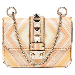 Valentino - Sac à bandoulière en cuir multicolore Mini Glam Lock