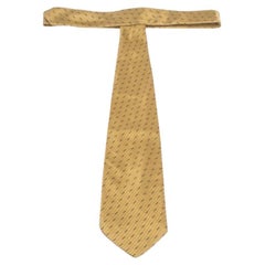 Valentino Mustard Yellow Diagonal Pattern Traditional Silk Tie