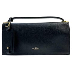 Valentino My Rockstud Black Leather Clutch Bag