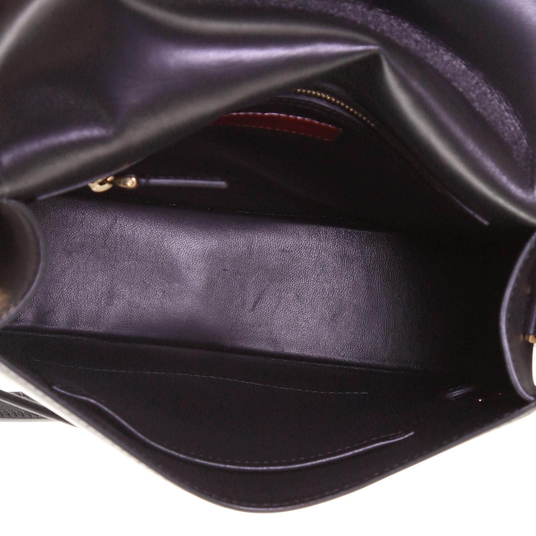 Black Valentino My Rockstud Saddle Bag Leather