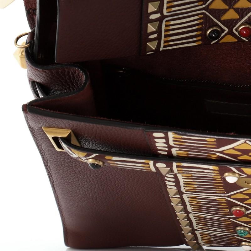 Valentino My Rockstud Satchel Tribal Embellished Leather Medium 2