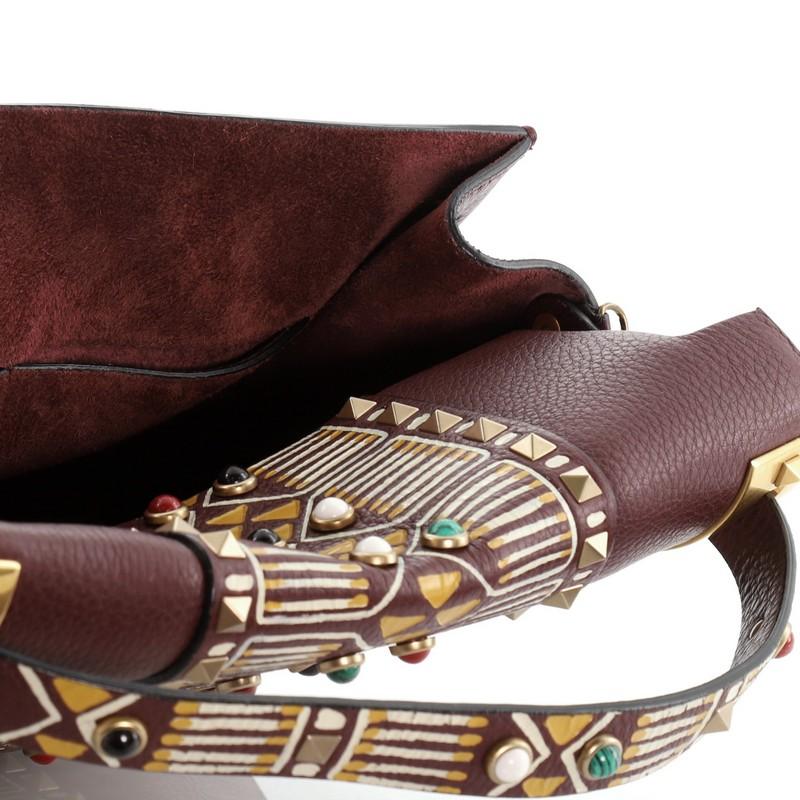 Valentino My Rockstud Satchel Tribal Embellished Leather Medium 3