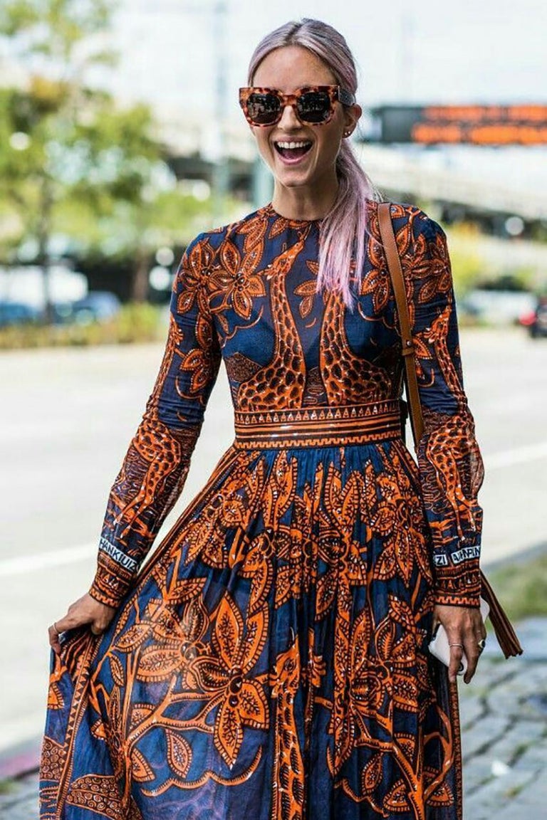 chinese dress ladies Tanzania Safari Giraffe Summer Maxi Dress main image 0