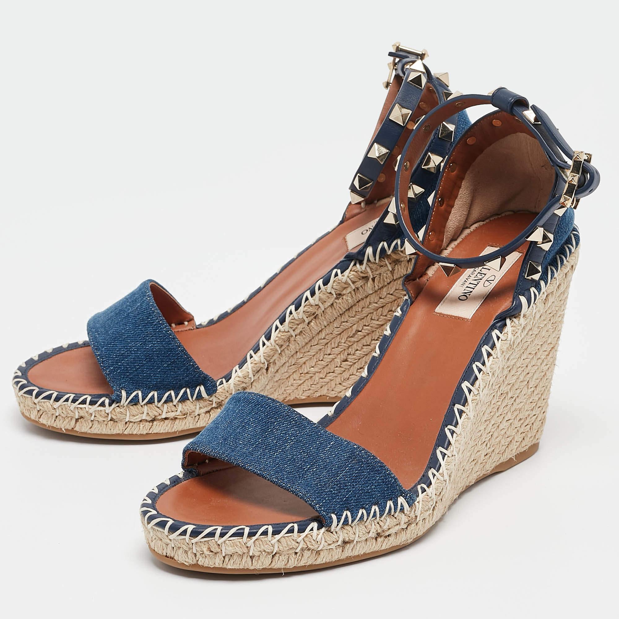You can count on these Valentino sandals to complete a day to evening look. They are crafted beautifully and designed to offer the right fit and a comfortable lift.
