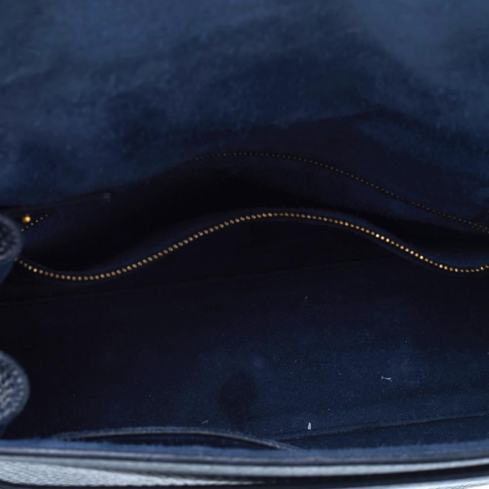 Women's Valentino Navy Blue Leather My Rockstud Top Handle Bag