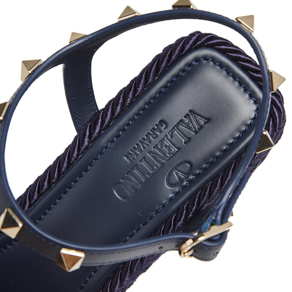 navy blue platform sandals